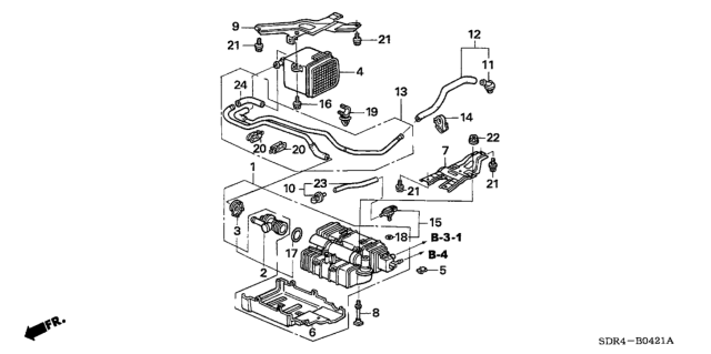 2007 Honda Accord Hybrid Protector Diagram for 17323-SDC-L01