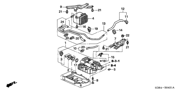 2007 Honda Accord Hybrid Tube Assy., Drain Diagram for 17744-SDA-A01