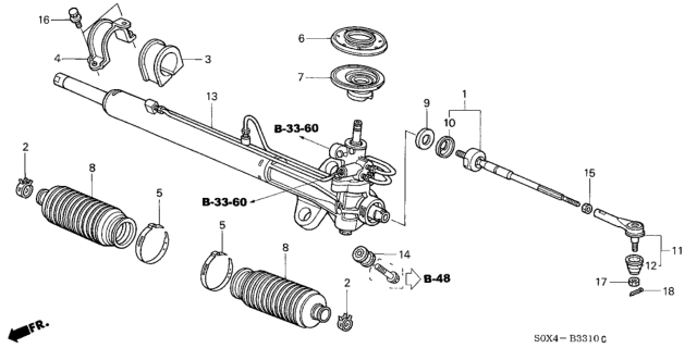 2004 Honda Odyssey P.S. Gear Box Diagram