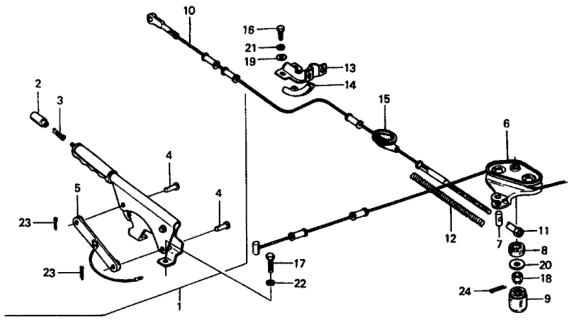 1979 Honda Civic 2 Door ** (1200) ** 4MT Parking Brake Diagram