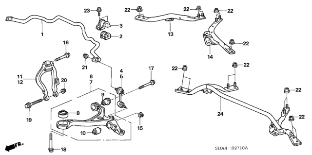 2005 Honda Accord Front Lower Arm Diagram