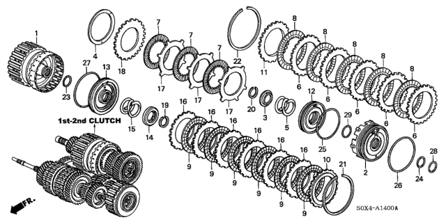 2003 Honda Odyssey Seat, Return Spring Diagram for 22533-P7W-003