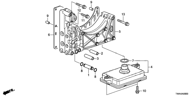 2020 Honda Accord Hybrid AT Valve Body Diagram