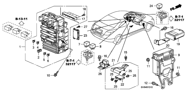 2011 Honda Civic Control Unit (Cabin) Diagram 1