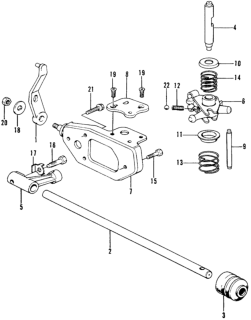 1973 Honda Civic Fork, Reverse Shift Diagram for 24231-657-000