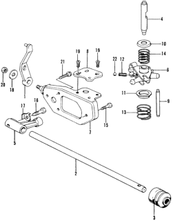 1973 Honda Civic Plate B, Arm Holder Diagram for 24428-634-000