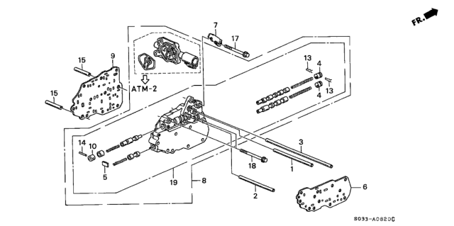 1997 Honda Civic AT Secondary Body Diagram