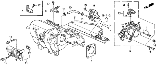 1996 Honda Del Sol Throttle Body Diagram