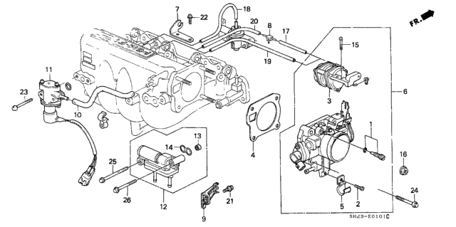 1988 Honda CRX Stay, Throttle Wire Diagram for 16411-PH3-000