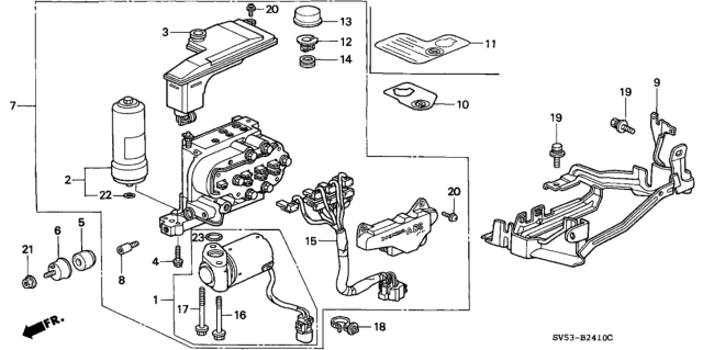 1997 Honda Accord ABS Modulator Diagram