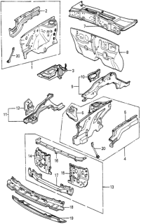 1980 Honda Accord Wheelhouse, L. FR. Diagram for 60560-671-677ZZ