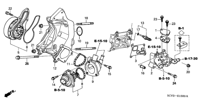 2006 Honda Element Water Pump Diagram