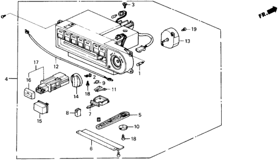 1988 Honda Prelude Plate, Slider Diagram for 79513-SF1-003