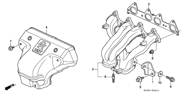 1996 Honda Accord Exhaust Manifold Diagram