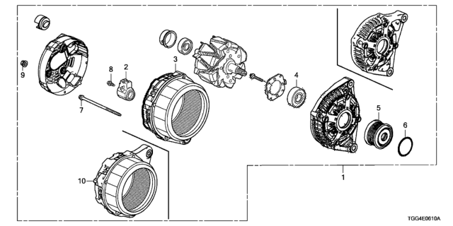 2019 Honda Civic Alternator (Denso) Diagram