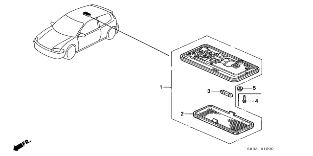 1995 Honda Civic Interior Light Diagram