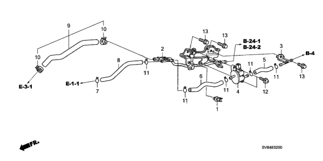 2011 Honda Civic Install Pipe (2.0L) Diagram