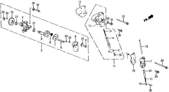 1984 Honda CRX 2 Door DX KA 3AT 3AT Governor Diagram