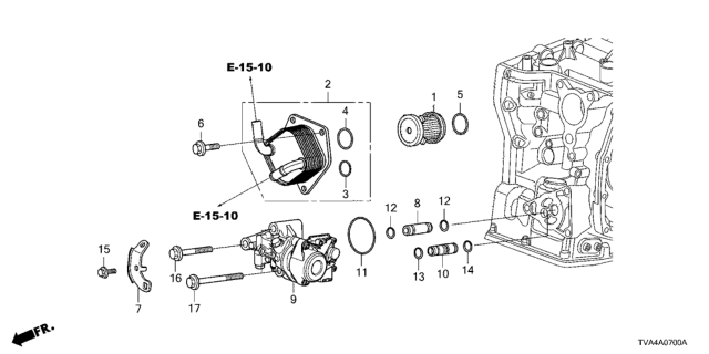 2018 Honda Accord AT CVTF Warmer Diagram