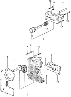 1979 Honda Accord 3 Door STD KH HMT HMT Valve Body Diagram