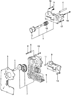 1979 Honda Accord HMT Valve Body Diagram