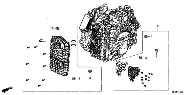 2020 Honda Ridgeline AT Oil Pan - Cover (9AT) Diagram