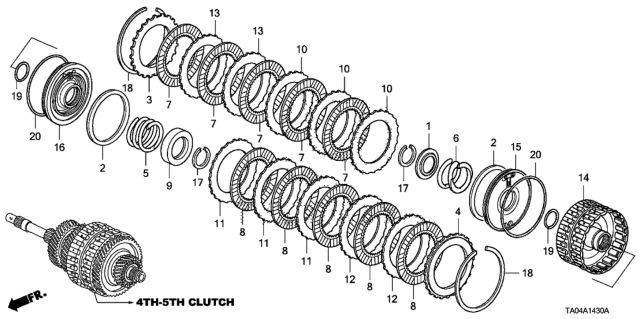 2010 Honda Accord AT Clutch (4th-5th) (V6) Diagram