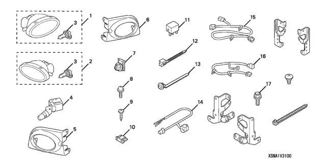 2006 Honda Civic 4 Door GX KA 5AT Foglight Kit Diagram