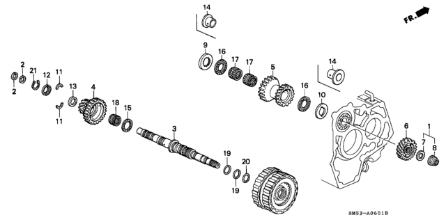 1993 Honda Accord Retainer, Cotter Diagram for 90432-PX4-000