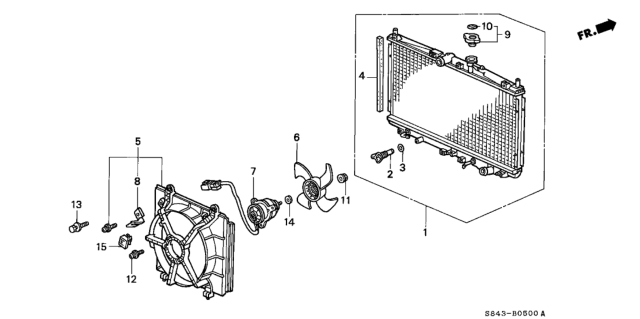 2000 Honda Accord Radiator (Denso) Diagram for 19010-PAA-Y52