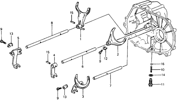 1979 Honda Civic 3 Door ** KA 5MT 5MT Shift Fork Diagram