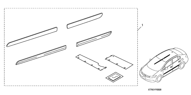 2012 Honda Civic Bsm *B-586P* Diagram for 08P05-TR0-1U0