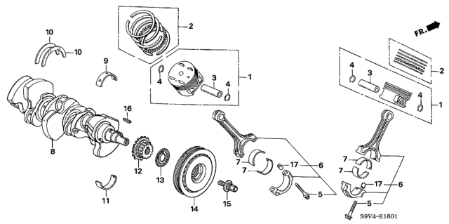 2006 Honda Pilot Piston - Crankshaft Diagram