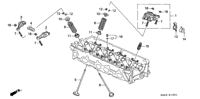 2002 Honda Accord Valve - Rocker Arm Diagram