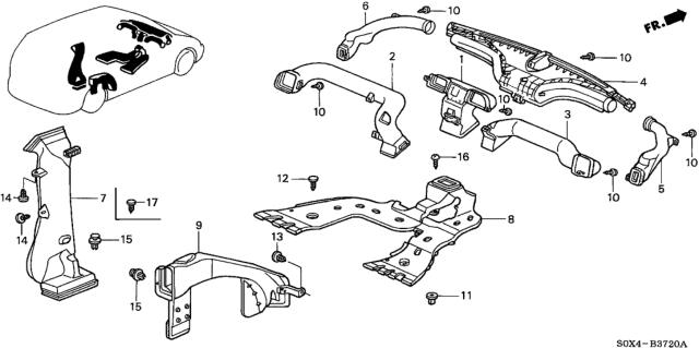 2000 Honda Odyssey Duct Diagram