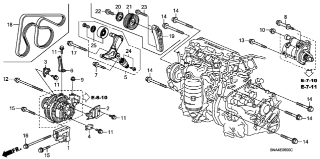 2006 Honda Civic Bolt, Socket (10X55) Diagram for 96700-10055-18