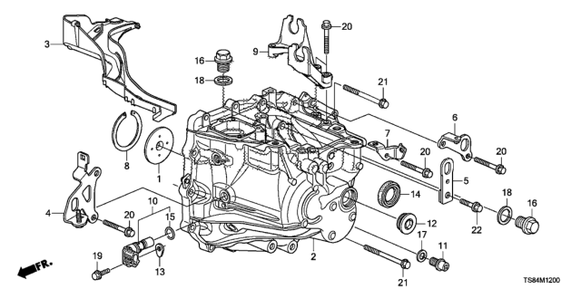 2013 Honda Civic MT Transmission Case (2.4L) Diagram