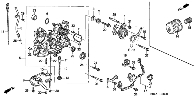 2002 Honda Accord Oil Pump - Oil Strainer Diagram