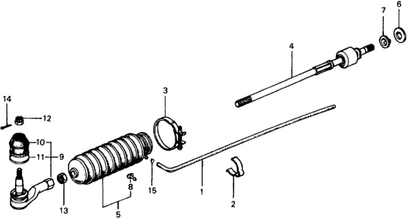 1977 Honda Civic Tie Rod Diagram