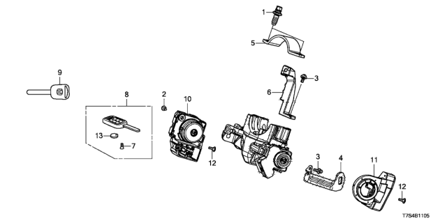 2019 Honda HR-V Battery Comp (Cr1 Diagram for 72148-T2A-000