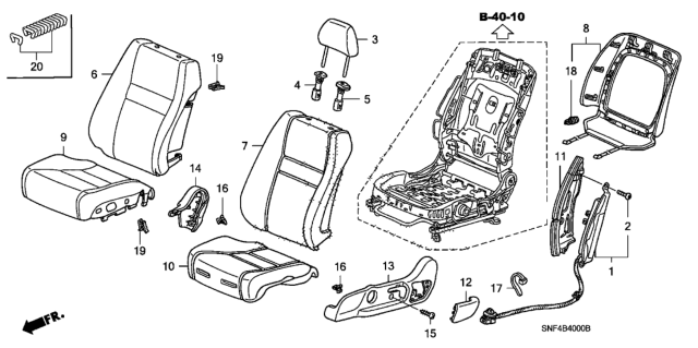 2009 Honda Civic Cover, Left Front Seat Cushion Trim (Atlas Gray) Diagram for 81531-SNE-A13ZA