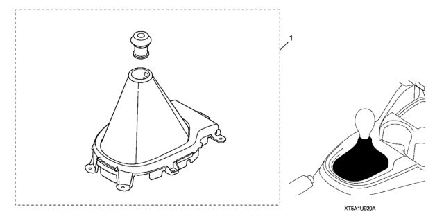 2018 Honda Fit Shift Shaft Boot (M/T) Diagram