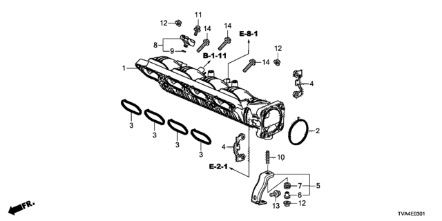 2020 Honda Accord Intake Manifold (2.0L) Diagram