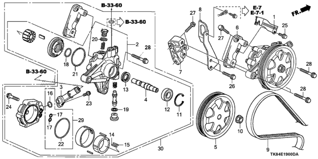 2014 Honda Odyssey Belt, Compressor Diagram for 56992-RV0-A05