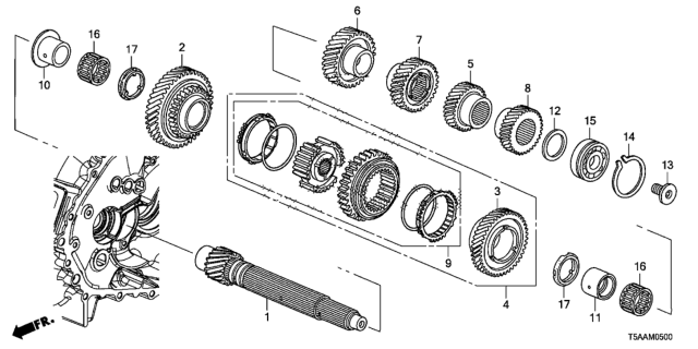 2019 Honda Fit MT Countershaft Diagram