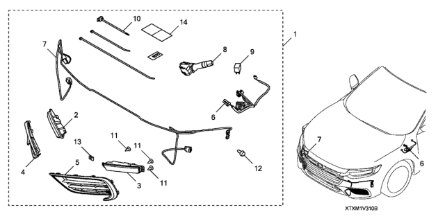 2020 Honda Insight 4 Door EX KA CVT Foglight (Led) Diagram