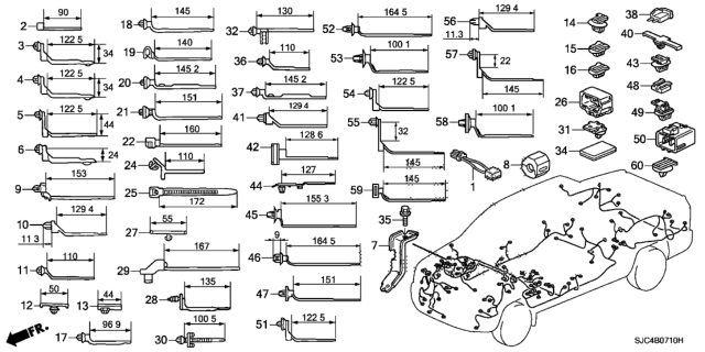 2009 Honda Ridgeline Harness Band - Bracket Diagram