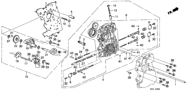 1987 Honda Accord AT Main Valve Body Diagram