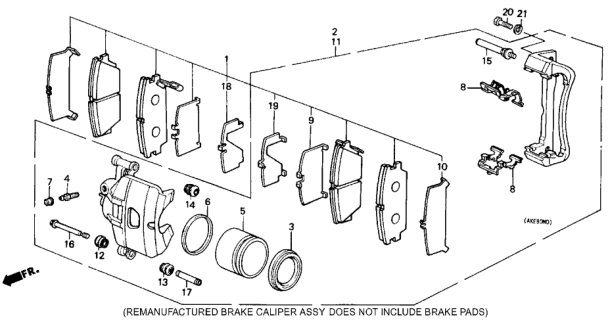 1987 Honda Accord Sleeve Diagram for 45240-SE0-911