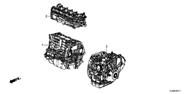 2019 Honda CR-V General Assy., Cylinder Block Diagram for 10002-5VZ-A01